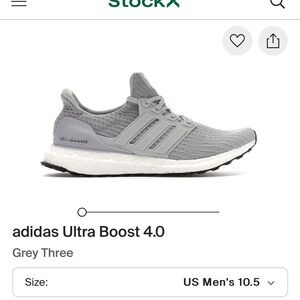 Adidas Ultra Boost 4.0 Grey Sneakers